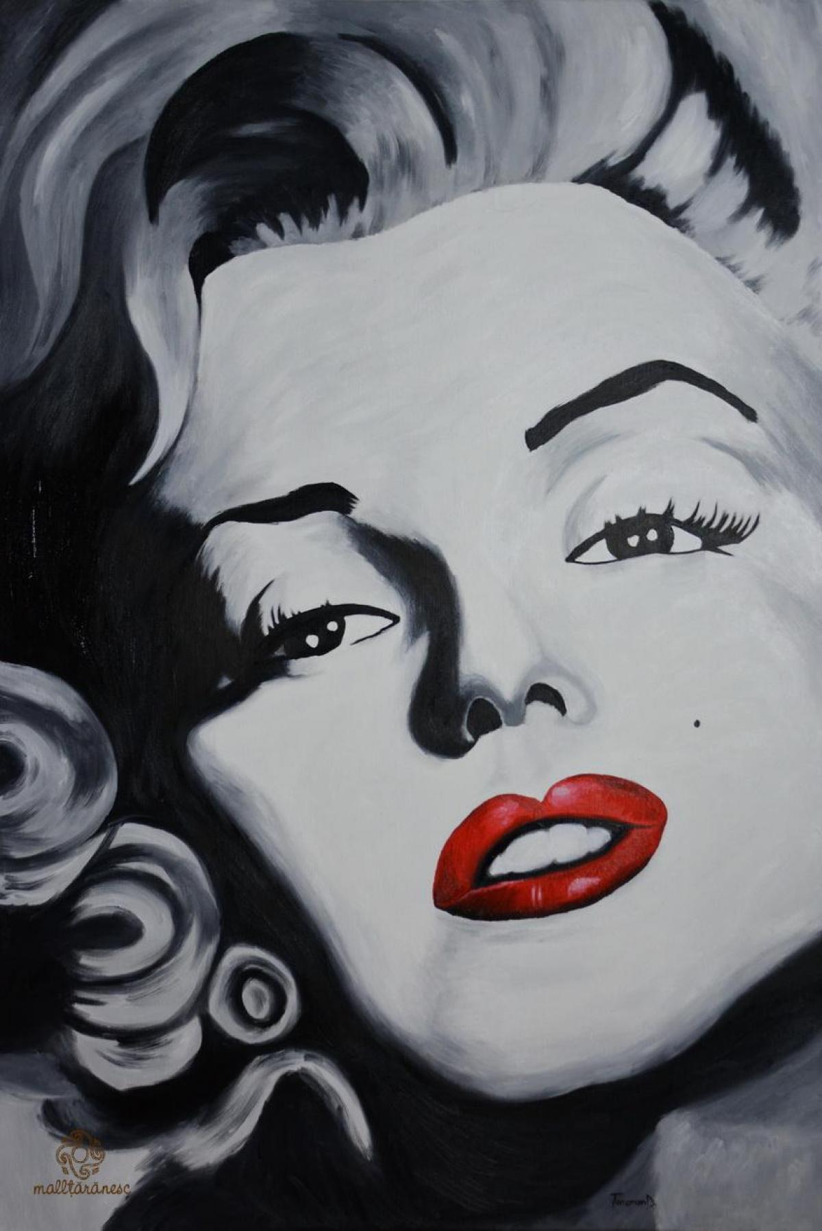 tablou Marilyn Monroe, ulei pe panza, 70 x 100 cm